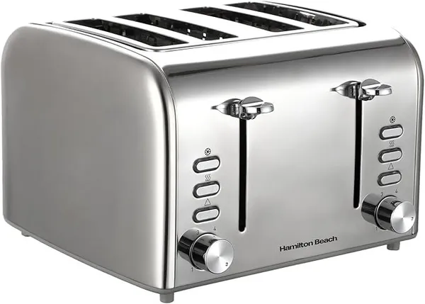 HAMILTON BEACH Rise HB5729 4-Slice Toaster - Silver/Grey 5060916370302