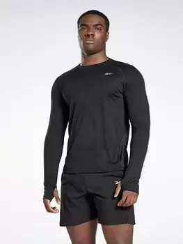 Reebok Running Long-sleeve Top T-long-sleeve Top - Black Size XS Men