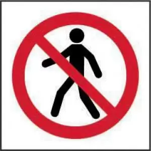 Prohibition Rigid PVC Sign 400 x 400mm - No Thoroughfare Symbol