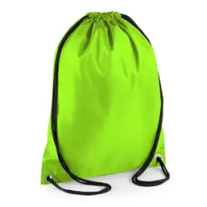 BagBase Budget Water Resistant Sports Gymsac Drawstring Bag (11 Litres) (One Size) (Lime)