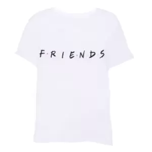 Friends Girls Logo Crop Top (12-13 Years) (White)