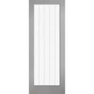 Textured - Vertical 1 Lite - Grey Internal Door - 1981 x 838 x 35mm