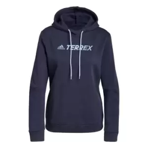 adidas Terrex Graphic Logo Hoodie Womens - Blue