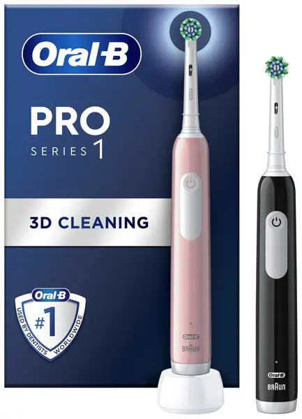 Oral B Pro 1 Pink and Black Electric Toothbrush