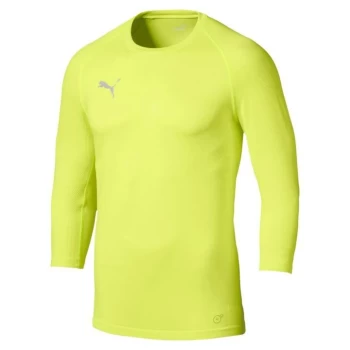 Puma three quarterBaselayer Top Mens - Yellow