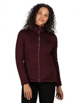 Regatta Razia Full Zip Fleece Jacket - Dark Burgundy , Dark Burgundy, Size 14, Women