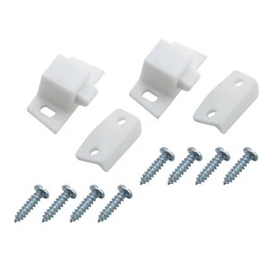 BQ White Cupboard Catch Pack of 2