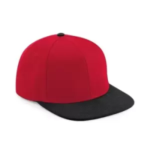 Beechfield Unisex Adult Snapback Cap (One Size) (Red/Black)