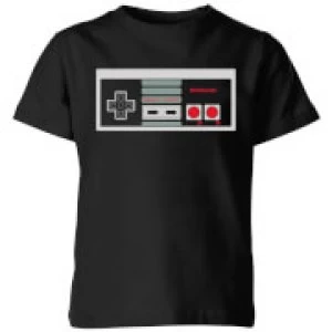 Nintendo NES Controller Chest Kid's T-Shirt - Black - 5-6 Years