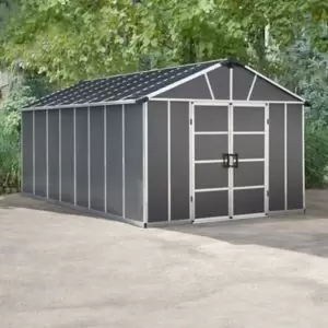 Palram - Canopia Yukon 11X17.2 Apex Dark Grey Plastic Shed