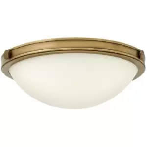 Elstead Collier - 2 Light Small Ceiling Flush Light Brass, E27