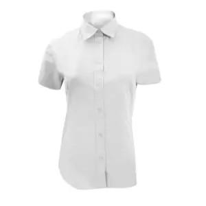 Kustom Kit Ladies Workforce Short Sleeve Shirt (10) (White)