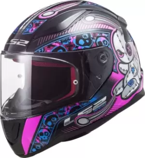 LS2 FF353 Rapid Mini Voodoo Kids Helmet, black-pink, Size L, black-pink, Size L