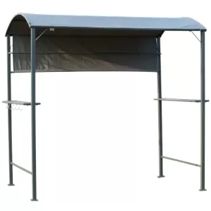 Outsunny Metal Frame Outdoor BBQ Canopy Grey