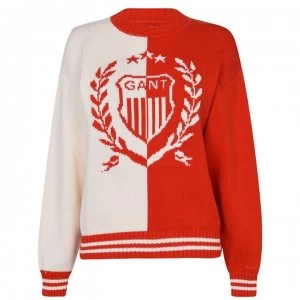 Gant Gant Crest Jumper - 667 LAVA RED