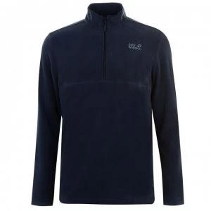 Jack Wolfskin Jack Gecko quarter Zip Fleece Top - Night Blue