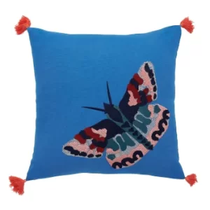 Joules Woodland Butterfly Cushion Blue