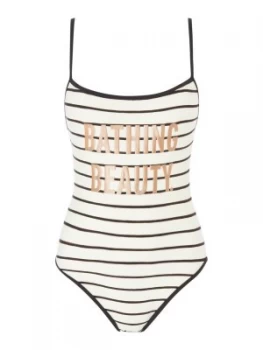 Kate Spade New York Bathing beauty swimsuit Cream