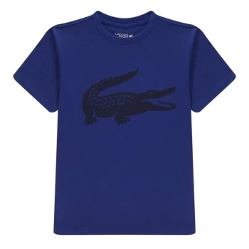 Lacoste Junior Boys Large Logo T Shirt - Blue