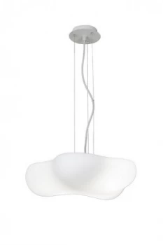 Ceiling Pendant 4 Light E27 Indoor, Matt White, Opal White