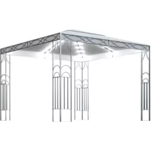 Vidaxl - Gazebo with LED String Lights 300x300cm Cream Cream