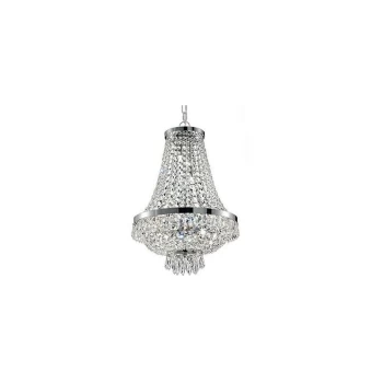 Ideal Lux Caesar - 6 Light Crystal Chandelier Chrome Finish, G9