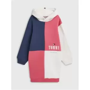 Tommy Hilfiger Colorblock Hoodie Dress L/S - Blue