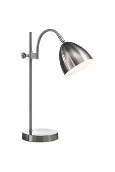 Lighting and Interiors Group The Lighting and Interiors Brushed Chrome Seb Table Lamp