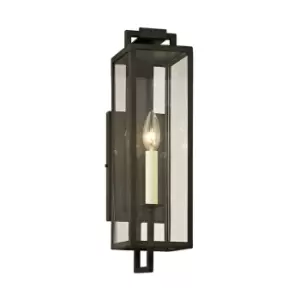 Beckham 1 Light Wall Forged Iron, Glass, IP44