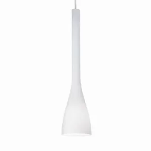 Flut 1 Light Large Ceiling Pendant White, E27