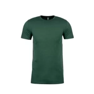 Next Level Adults Unisex Suede Feel Crew Neck T-Shirt (XS) (Heather Forest Green)