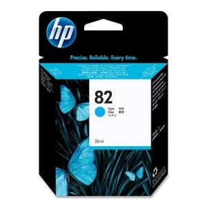 HP 82 Cyan Ink Cartridge 28ml