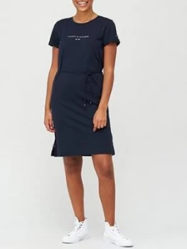 Tommy Hilfiger Essential Hilfiger Regular Crew Neck Dress - Navy