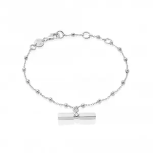 Stacked T Bar Sterling Silver Bracelet BRB8002_SLV