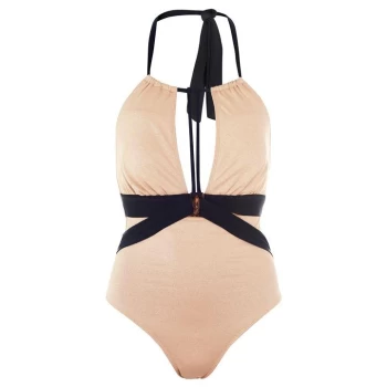 Biba Naomi Metallised Swimsuit - Gold