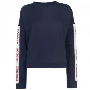 Reebok Linear Crew Neck Sweatshirt Ladies - Heritage Navy