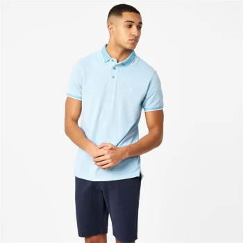 Jack Wills Edgeware Contrast Tipped Polo - Sky Blue