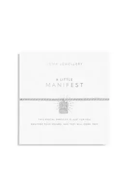 Joma Jewellery A Little... Manifest Silver Bracelet - 17.5Cm Stretch