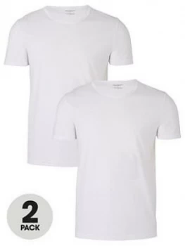 Emporio Armani 2 Pack Cotton Lounge T-Shirts White Size L Men