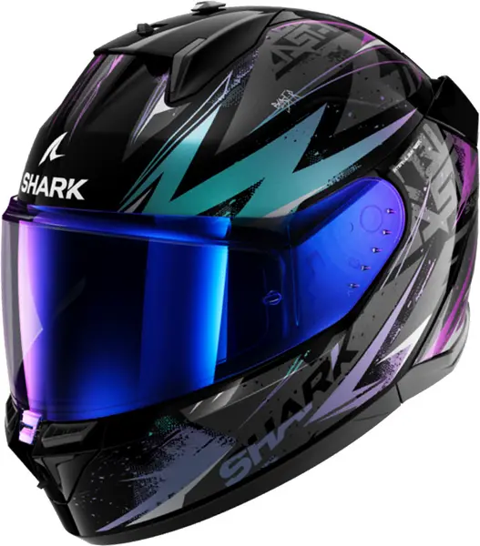 Shark D-Skwal 3 Blast-R Black Blue Purple KGX Full Face Helmet S