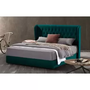 Envisage Trade - Mariappa Upholstered Beds - Plush Velvet, Small Double Size Frame, Green - Green