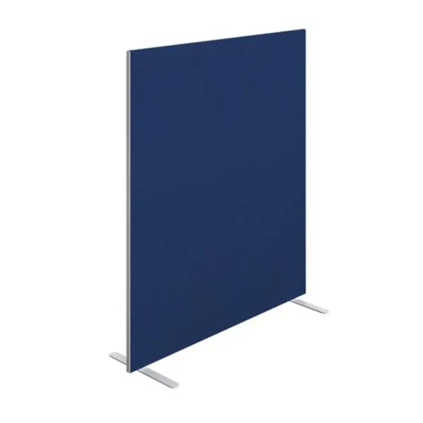 1400W X 1600H Upholstered Floor Standing Screen Straight - Royal Blue