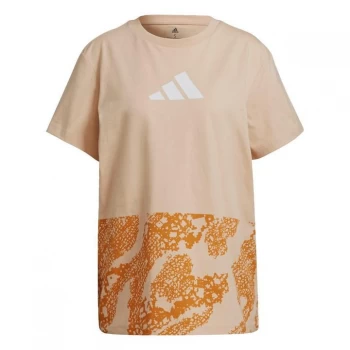 adidas Graphic T-Shirt Womens - Halo Blush