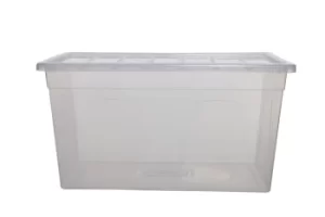 Whitefurze Spacemaster Storage Box, 82L, Clear