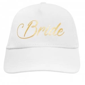 Uncut Fancy Dress Bridal Cap - White Br