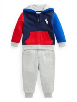 Ralph Lauren Baby Boys Colour Block Jog Set - Navy, Size 18 Months