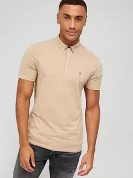 Allsaints Brace Polo Shirt - Taupe