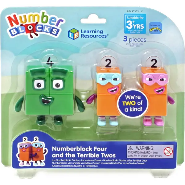 Learning Resources Number Blocks 4 and the Terrible Twos 3pcs