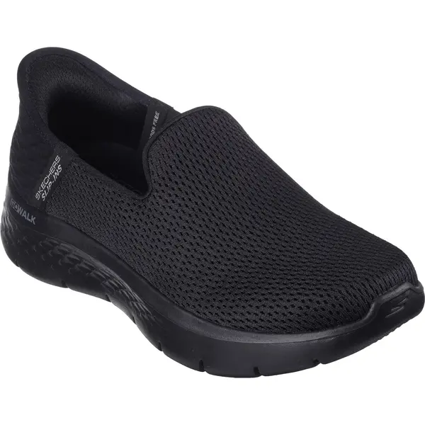 Skechers Womens Slip Ins Hands Free Go Walk Flex Relish Trainers - Black - UK 4