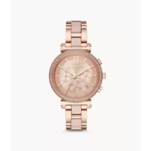 Michael Kors Womens Sofie Rose Gold-Tone Watch - Rose Gold